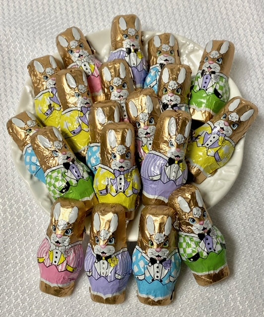 Foiled Chocolate Bunnies Bite Sized
