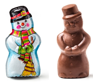 Semi-Solid Chocolate Snowman