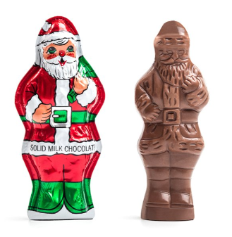 Solid Milk Chocolate Santas