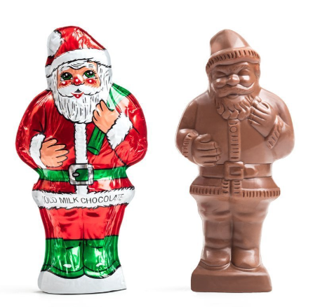 Solid Milk Chocolate Santas