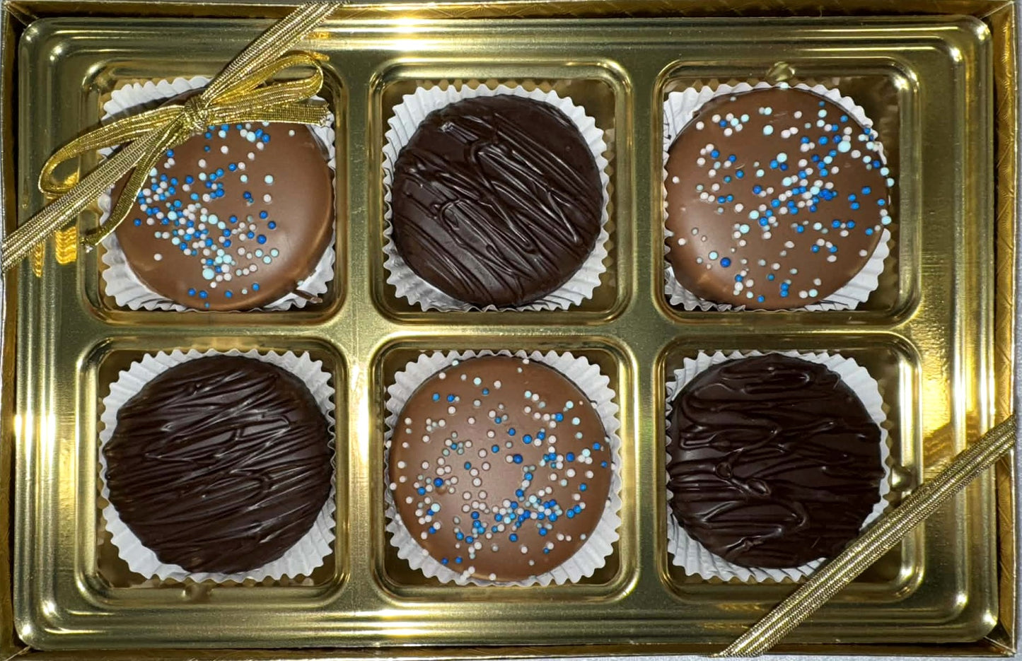 Chocolate Covered Oreos - 6 Piece Hannukah Box