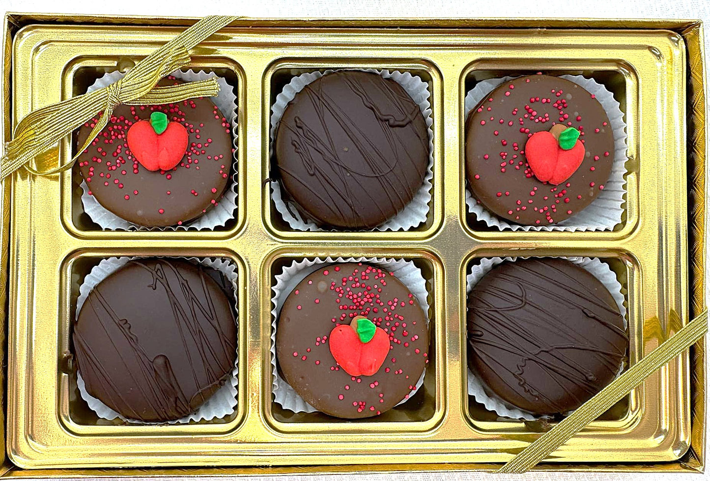 6pc Chocolate Covered Oreos - Apple for the Teacher