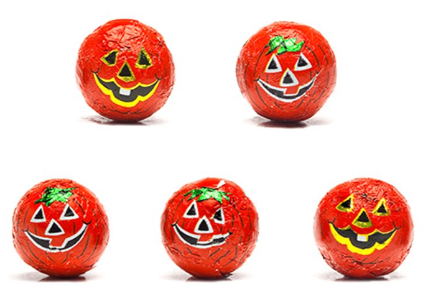Foiled Crispy Chocolate Pumpkins