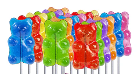 Sugar Bear Hard Candy Pops